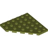 Lego destička 6x6 roh uříznutý, olivově zelená (6272101)